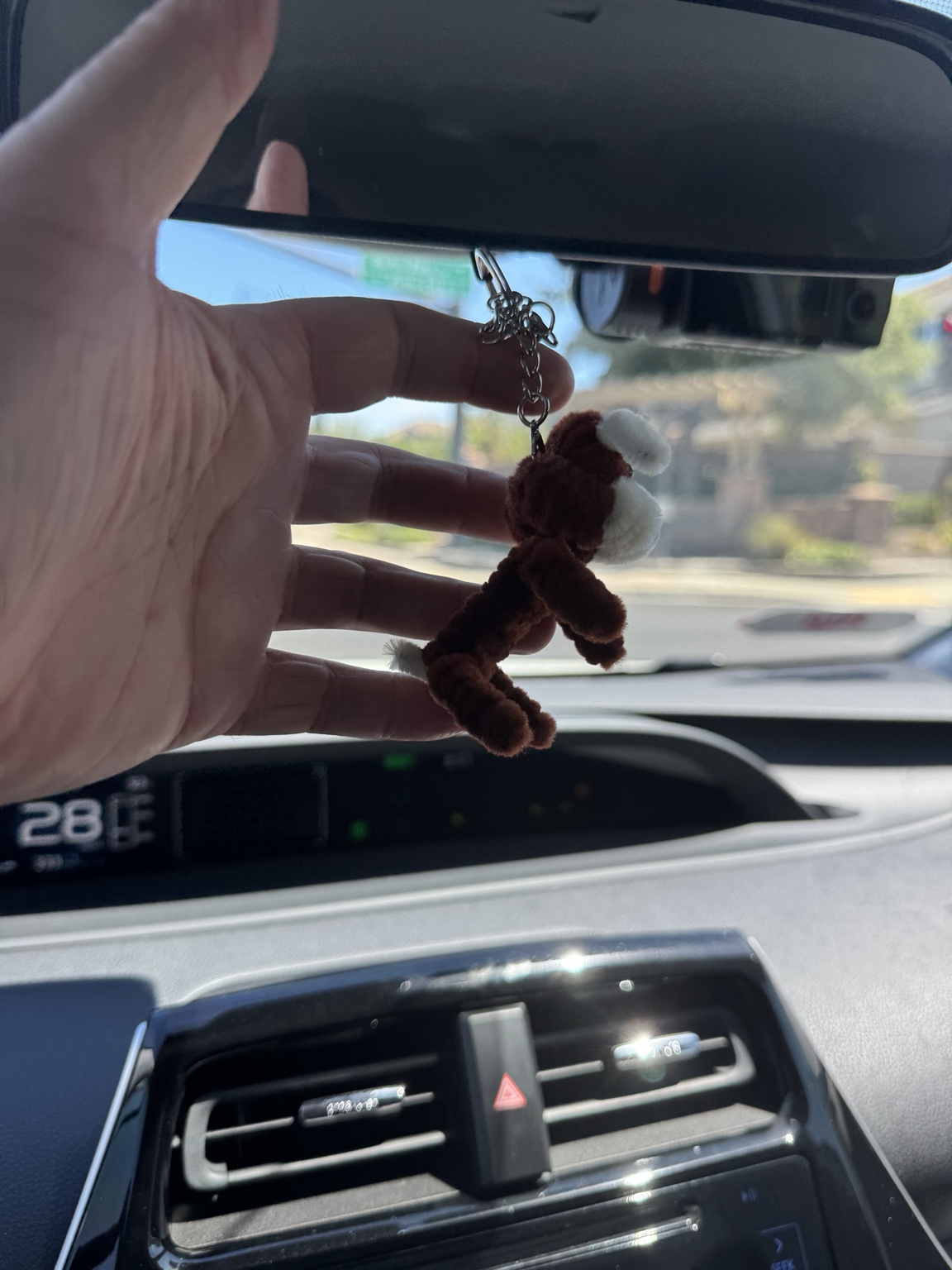 Plush dog keychain